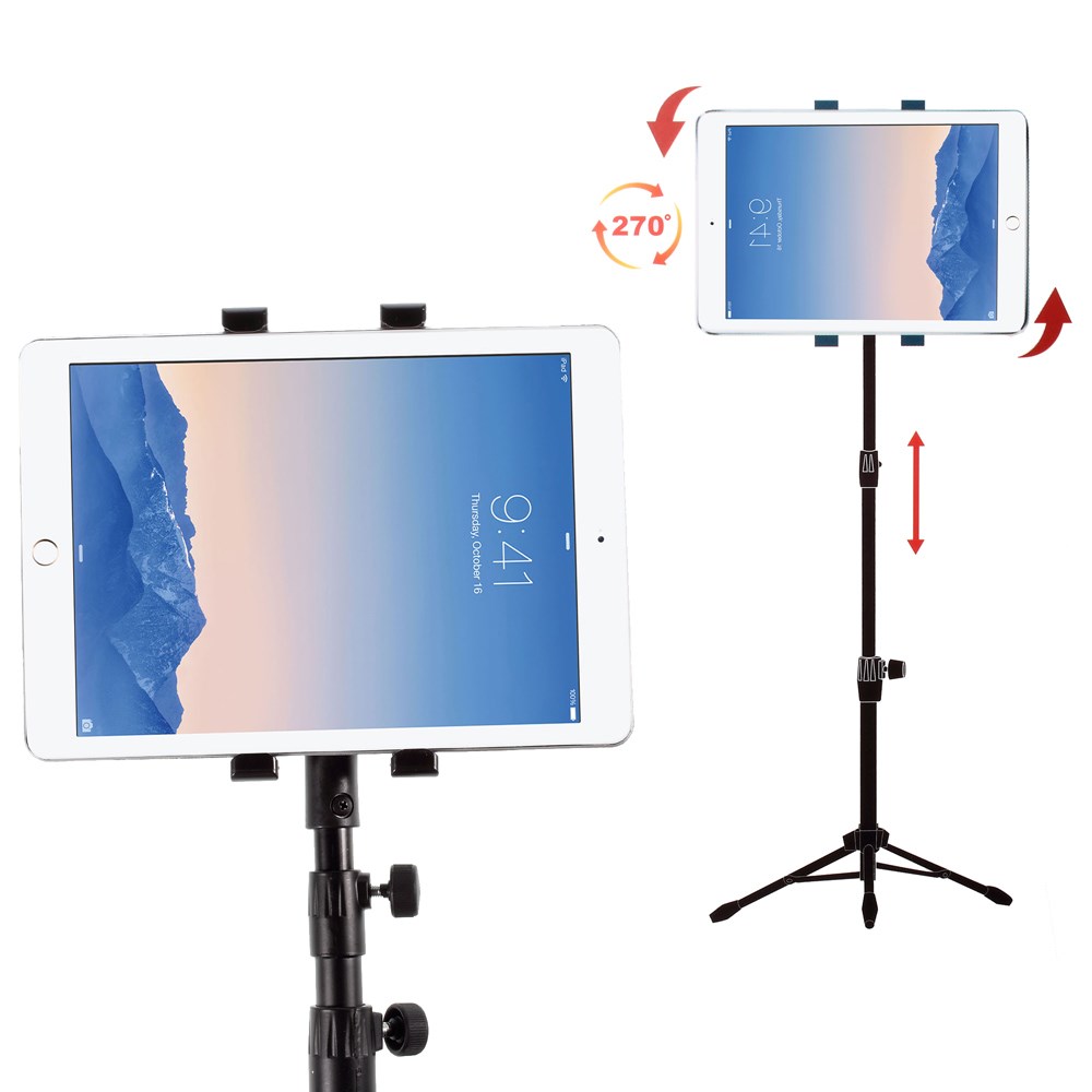 Image of (1.33m) 360° Grad Universal Stativ Tablet Halterung Bodenständer Höhenverstellbar (Breite 6.3-20cm) bei Apfelkiste.ch