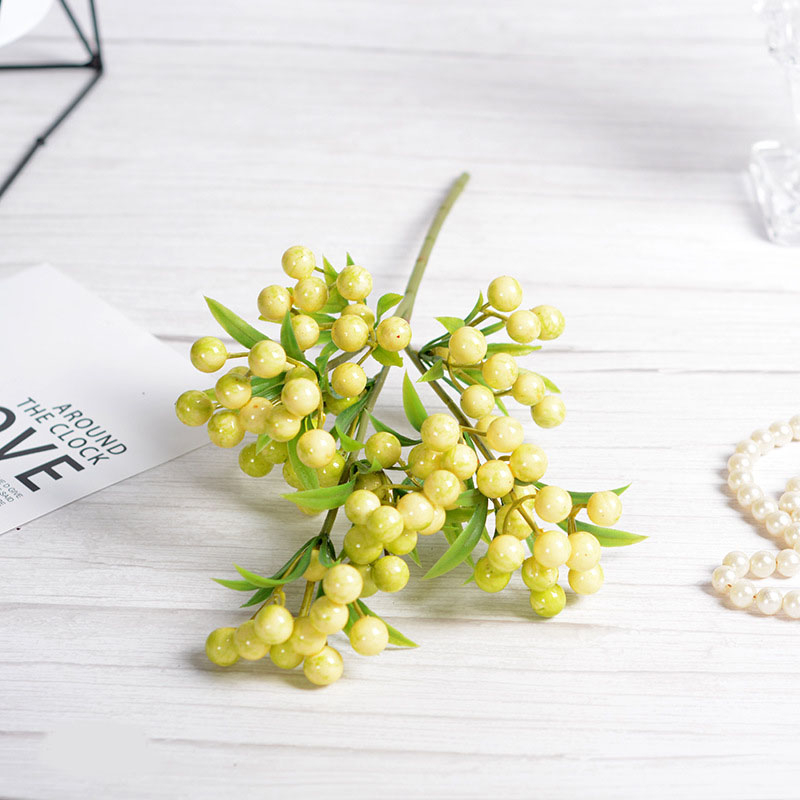 Image of (36cm) Deko Kunstbeeren Strauch - Beige / Grün bei Apfelkiste.ch