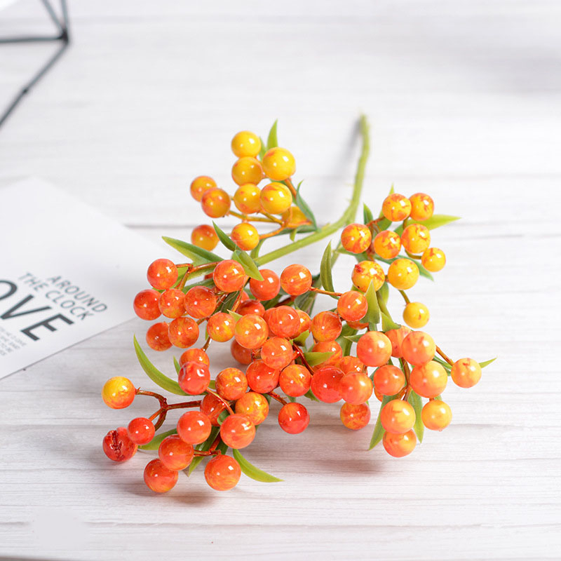 Image of (36cm) Deko Kunstbeeren Strauch - Orange / Rot bei Apfelkiste.ch