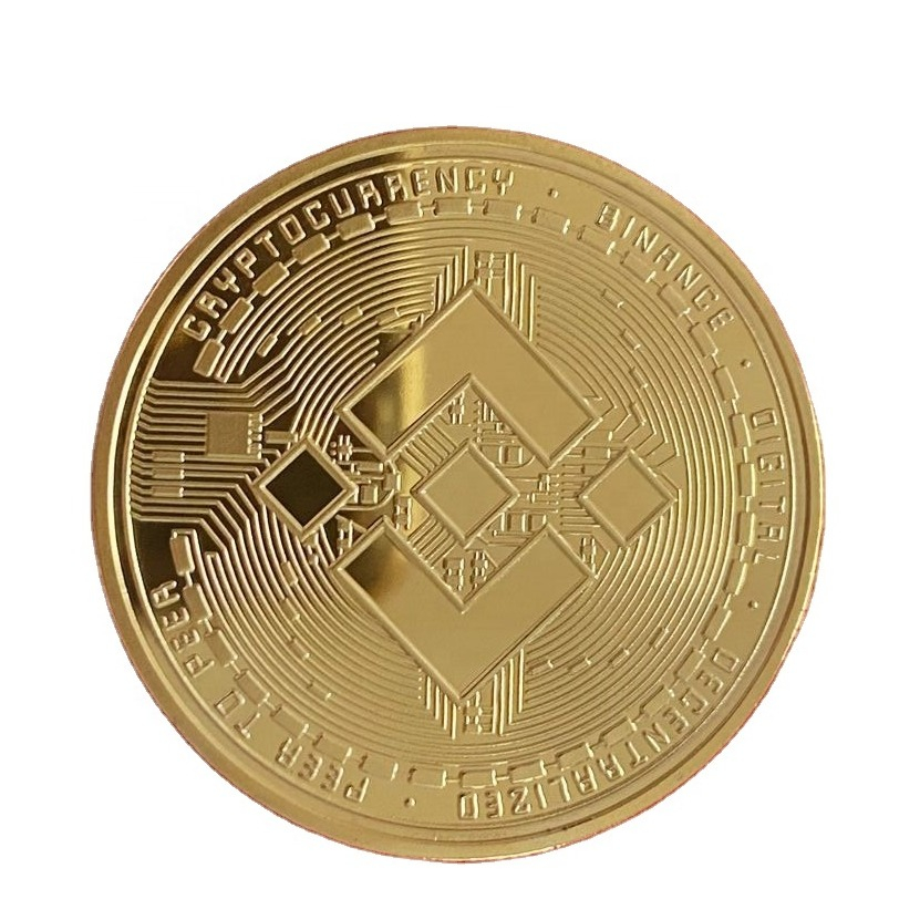 Image of (Ø38mm) Binance Coin Krypto Münze Souvenir Sammlerstück inkl. Münzkapsel - Gold bei Apfelkiste.ch