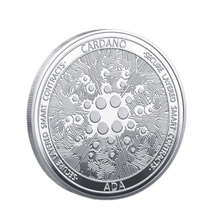 Image of (Ø38mm) Cardano Coin Krypto Münze Souvenir Sammlerstück inkl. Münzkapsel - Silber bei Apfelkiste.ch