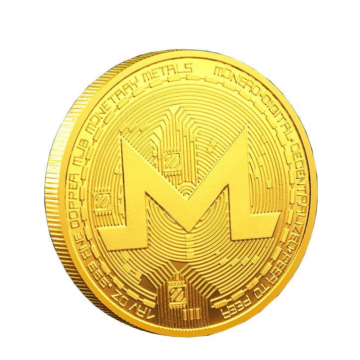 Image of (Ø38mm) Monero Coin Krypto Münze Souvenir Sammlerstück inkl. Münzkapsel - Gold bei Apfelkiste.ch