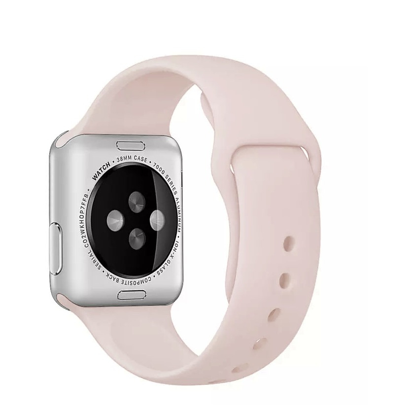 Image of Changee - Apple Watch (41/40/38 mm) Silikon Sport Armband (Gelenkumfang: 180-220mm) - Rosa (Sandrosa) bei Apfelkiste.ch