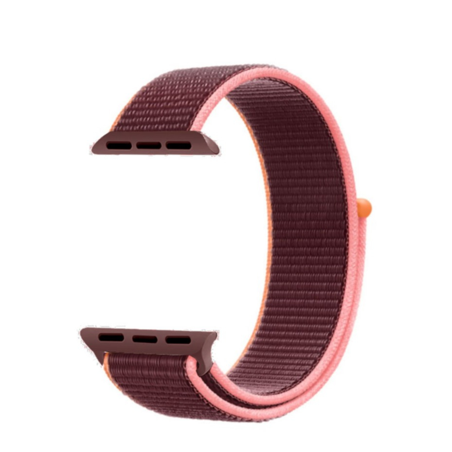Image of (Gr. XL) Changee - Apple Watch (45/44/42 mm) Nylon Klettverschluss Ersatz Armband (Gelenkumfang 181 - 250mm) - Violett / Pink bei Apfelkiste.ch