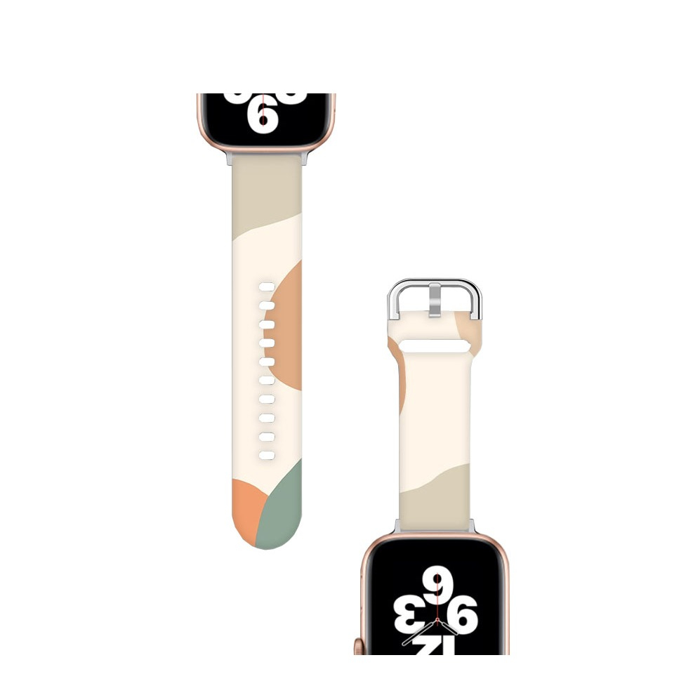 Image of Changee - Apple Watch (41/40/38 mm) Silikon Sport Armband mit Dornschliesse (Gelenkumfang: 170-220mm) - Weiss / Rosa bei Apfelkiste.ch