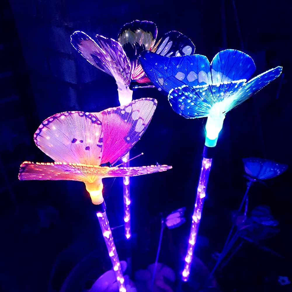 LED SOLAR Blumen Licht BUTTERFLY 1 Stück im Karton, LED Garten Leuchten, LEDs,Taschenlampen, Lichttechnik
