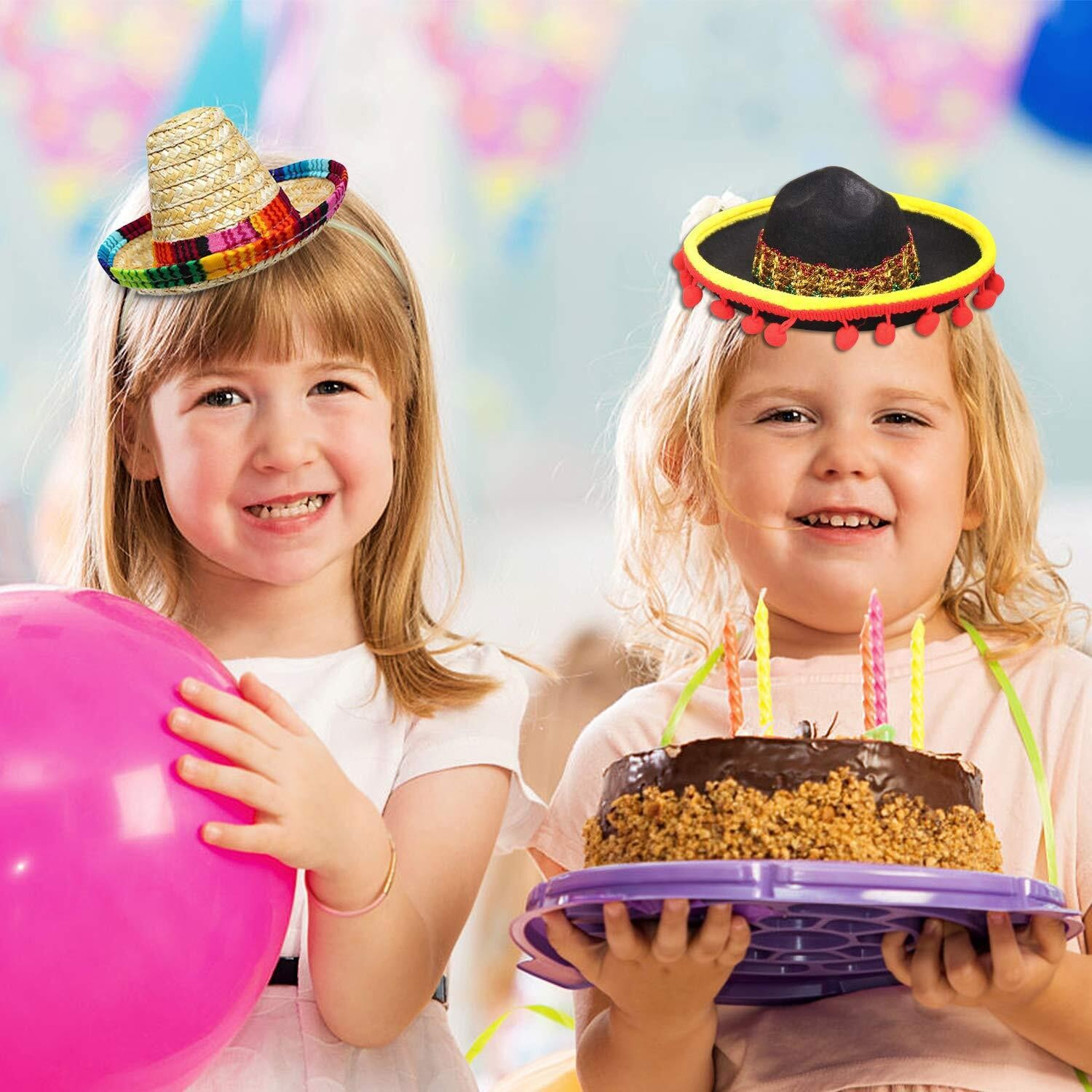 Mini Sombrero Hut Stirnband – Partyzubehör Für Karneval, Halloween, Mottopartys (verschiedene Farben)