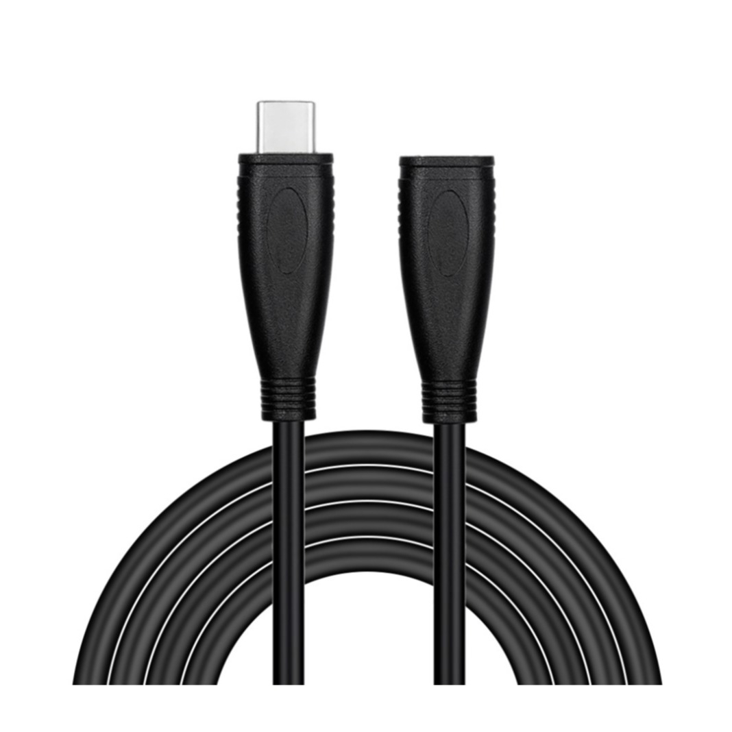 Image of (1m) 100W PD USB C auf USB C Thunderbolt Kabel Verlängerungskabel Adapter 10Gbps / 4K@60Hz - Schwarz bei Apfelkiste.ch