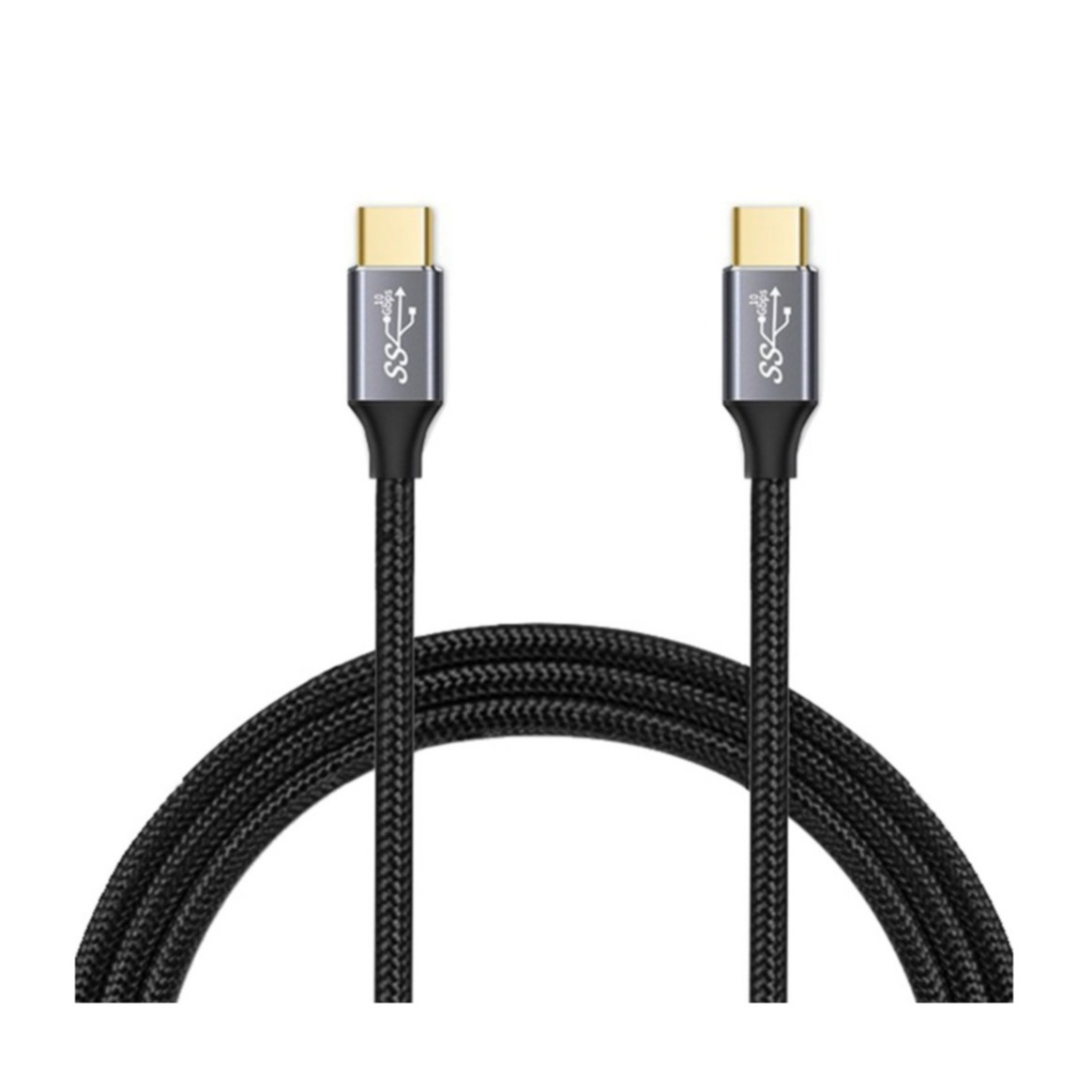 Image of (3m) 100W USB C Power Delivery Schnell Ladekabel Nylon Datenkabel 4K@60Hz - Schwarz bei Apfelkiste.ch