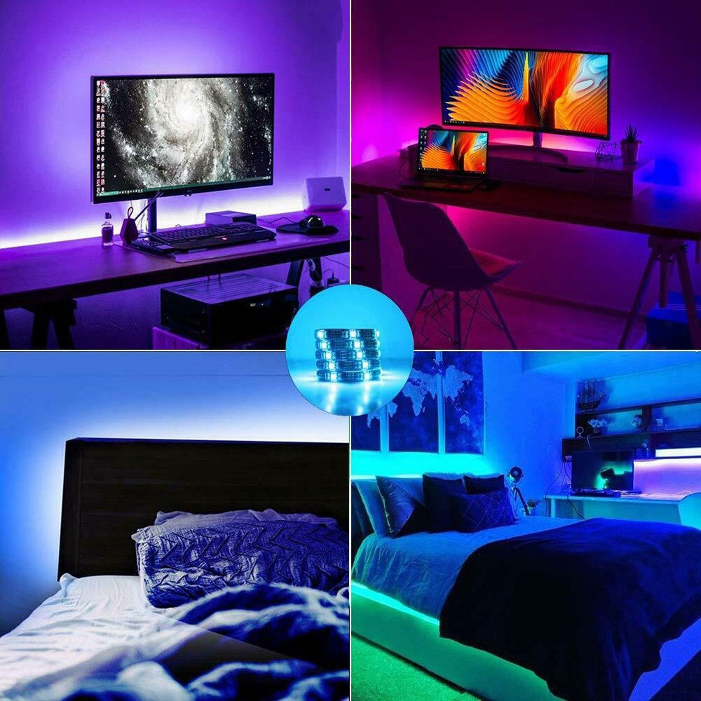 3m) LED Licht Streifen Leiste RGB Lichterkette TV