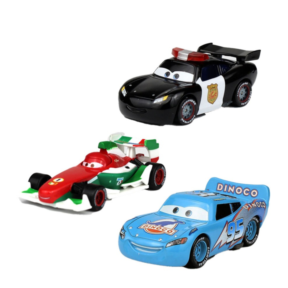 Image of (3-tlg. Set) 1:55 Spielzeug Kinder Sport Auto Racing Car Fahrzeug - Blau / Schwarz / Rot bei Apfelkiste.ch