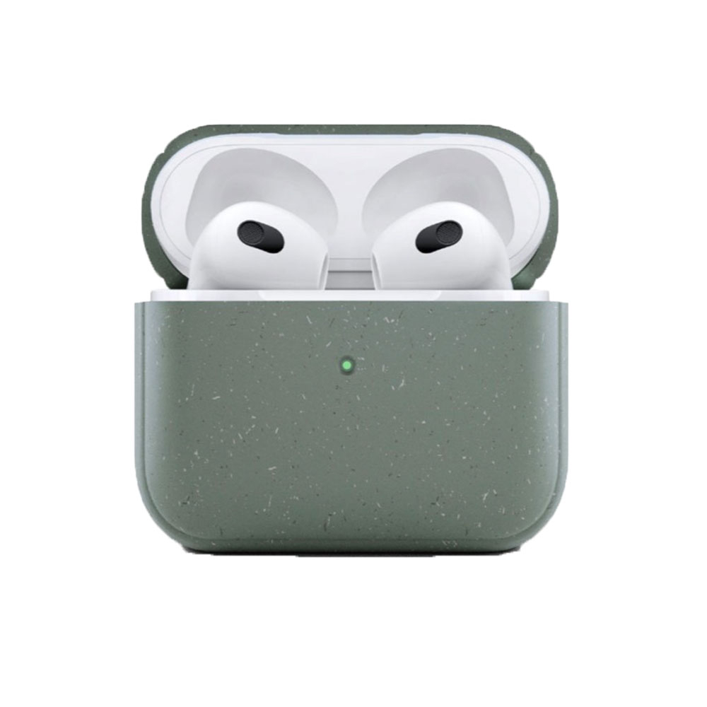 Image of Woodcessories - AirPods (3. Generation) BioCase Antimikrobielle Schutzhülle Vegan Biologisch Abbaubar (ECO588) - Midnight Green bei Apfelkiste.ch