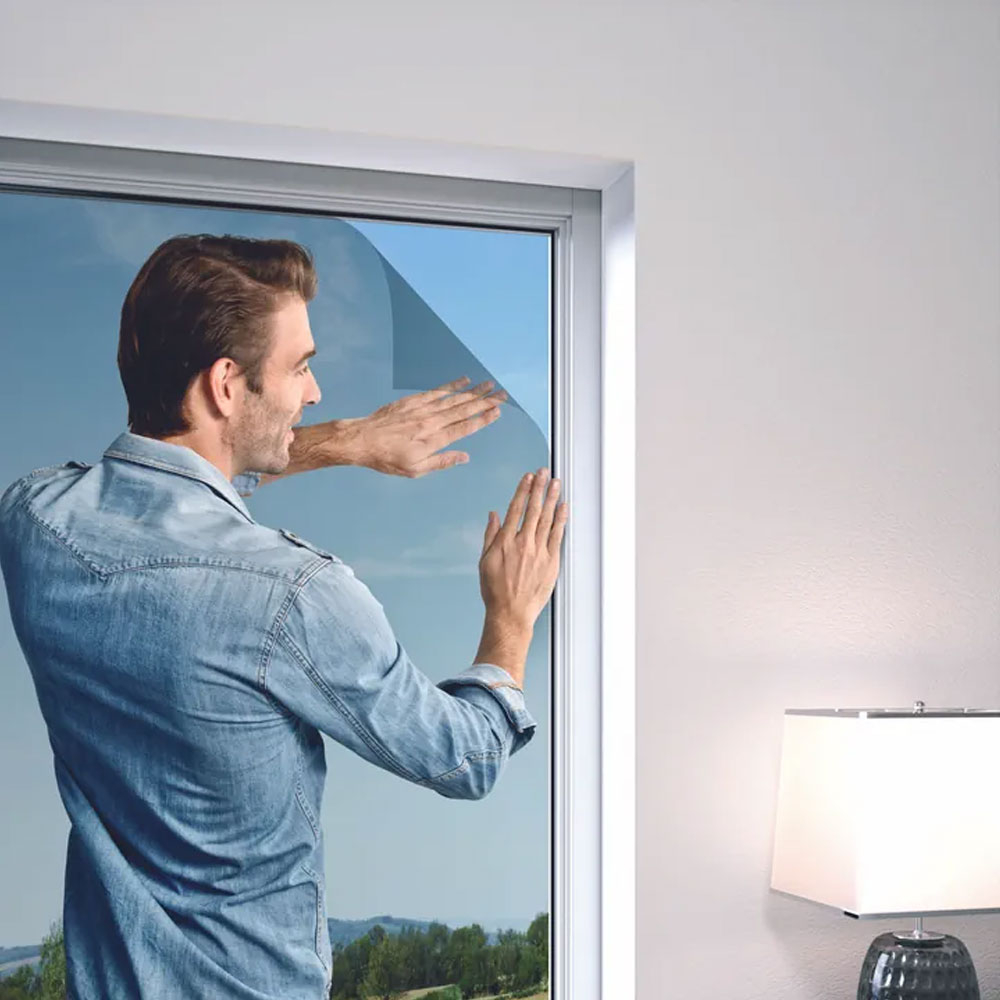 Image of Windhager - (130x150cm) Fenster Insektenschutz Anti-Pollen Vorhang Zuschneidbarer Pollenschutz (03383) - Schwarz bei Apfelkiste.ch