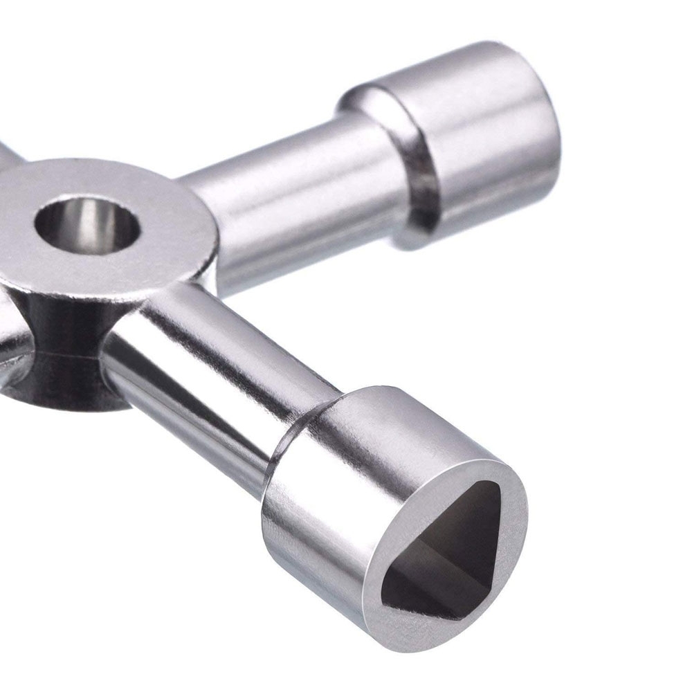 4-Wege Dreikantschlüssel Set - 2 Stück Mit 5 Größen Für Mülltonnen & Schaltschränke