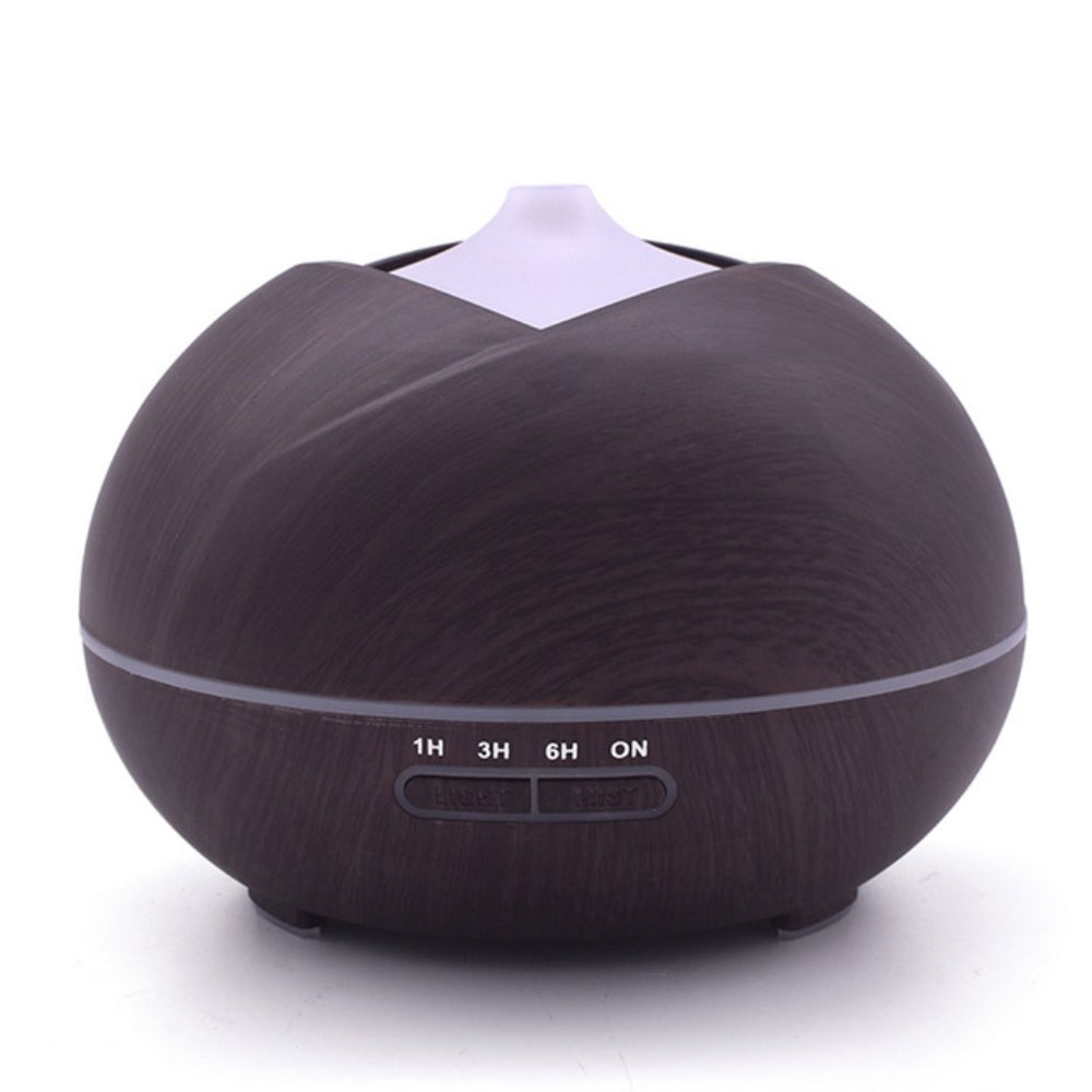 Image of (400ml) Ultraschall Luftbefeuchter mit LED Beleuchtung Aroma Öl Diffuser - Dunkelbraun (Holzstruktur) bei Apfelkiste.ch