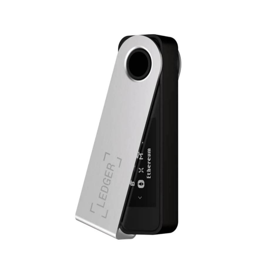 Image of Ledger Nano S Plus Crypto Hardware Wallet Geldbörse Sicherheitschip Krypto-Währungen Bitcoin / Ethereum / NFT's - Schwarz / SIlber bei Apfelkiste.ch