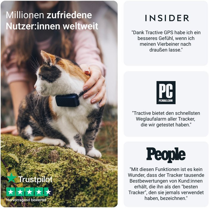 Tractive – 2 Attaches Flexibles Pour Collier GPS Chat Tractive CAT Mini - Confort Maximal
