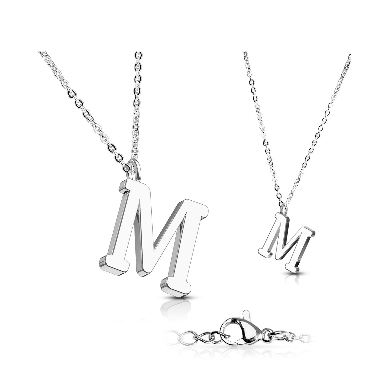 Collana Elli Con Lettera A Iniziale – In Argento 925, Placca Minimal, Fatta A Mano, Regalo Elegante