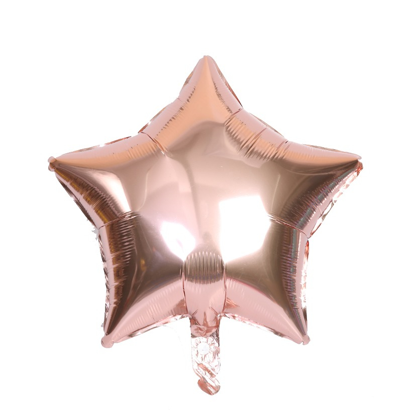 Image of (5er Set) Ø44cm Party Ballon Folien Luftballon Dekoration Stern - Roségold bei Apfelkiste.ch