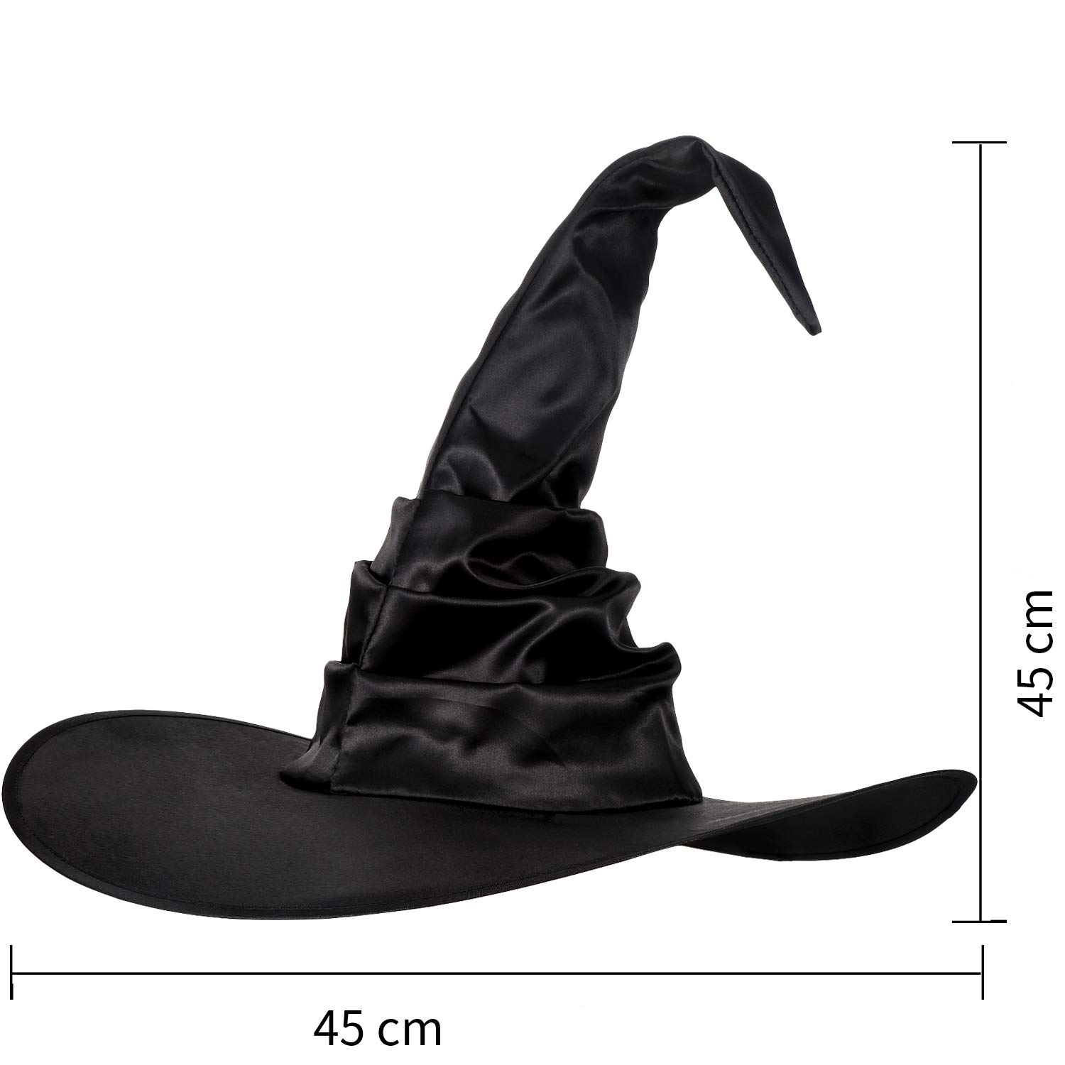 8 Hexenhüte Schwarz Halloween - Party Hüte Für Kostüm Und Dekoration