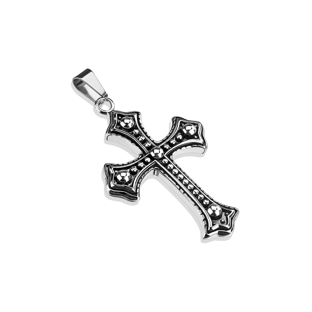 Image of (45x35cm) Halsketten Anhänger Metall Kreuz Anhänger - Silber bei Apfelkiste.ch