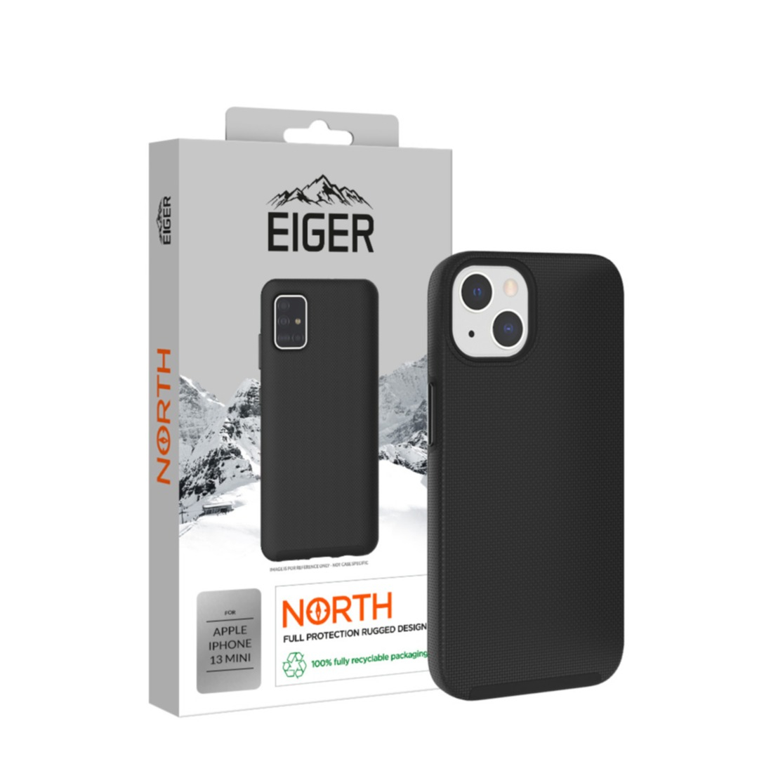 Image of Eiger - iPhone 13 Mini North Case Premium Hybrid Schutzhülle (EGCA00327) - Schwarz bei Apfelkiste.ch