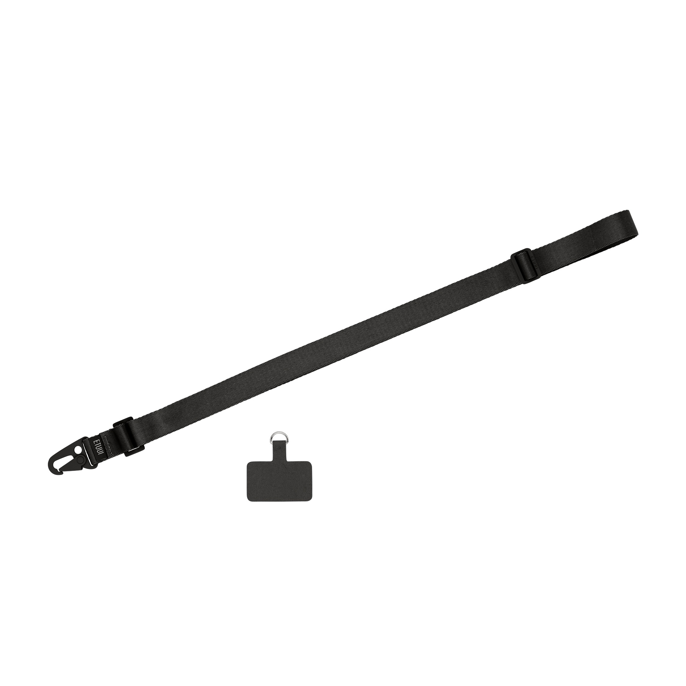 Image of ETUUI - (140cm) Universal Necklace Handykette Umhängeband für Schutzhülle + 2x Einlage (uni-black) - Schwarz bei Apfelkiste.ch