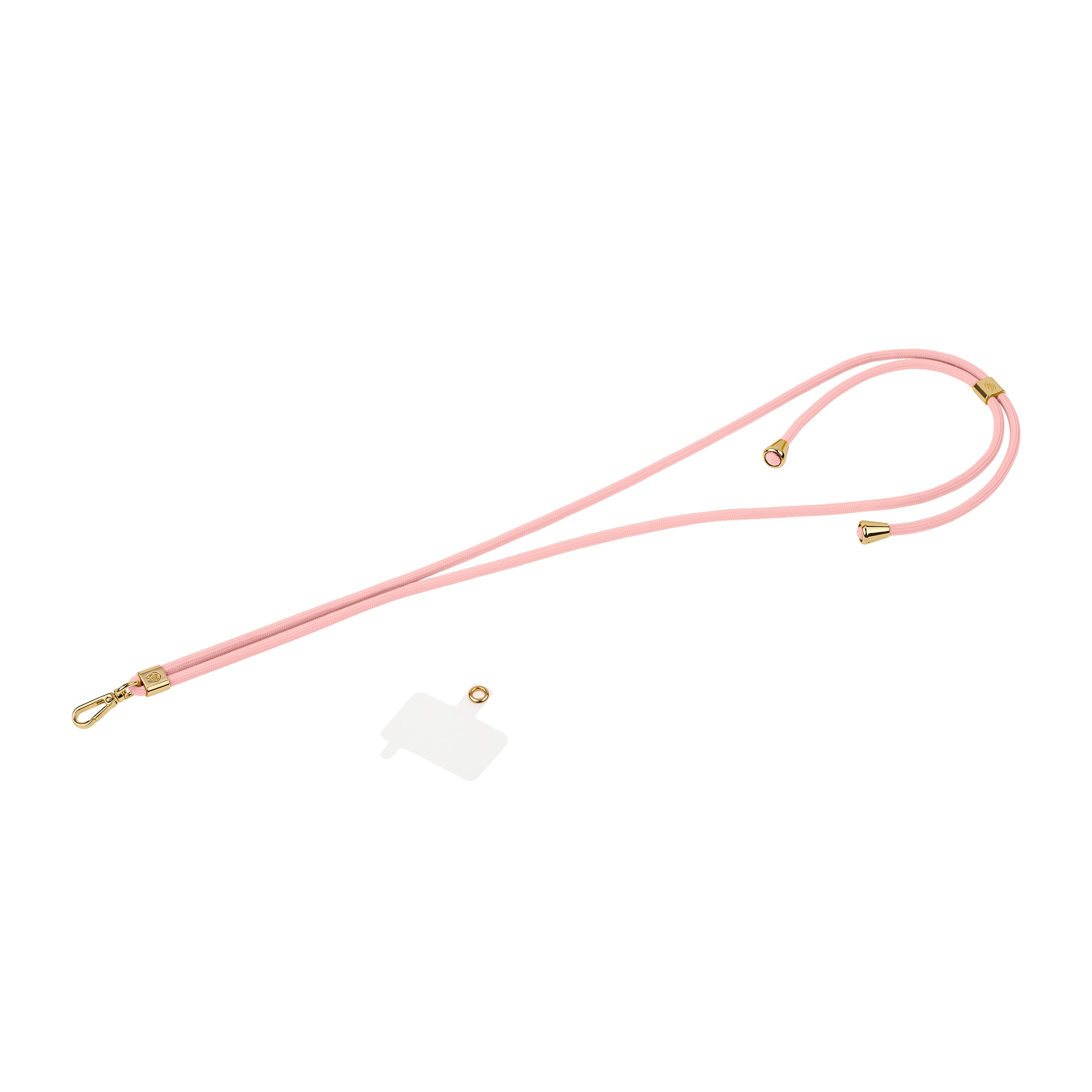 Image of ETUUI - (140cm) Universal Necklace Handykette Nylon Umhängeband für Schutzhülle + 1x Einlage (band-rosa) - Rosa / Gold bei Apfelkiste.ch