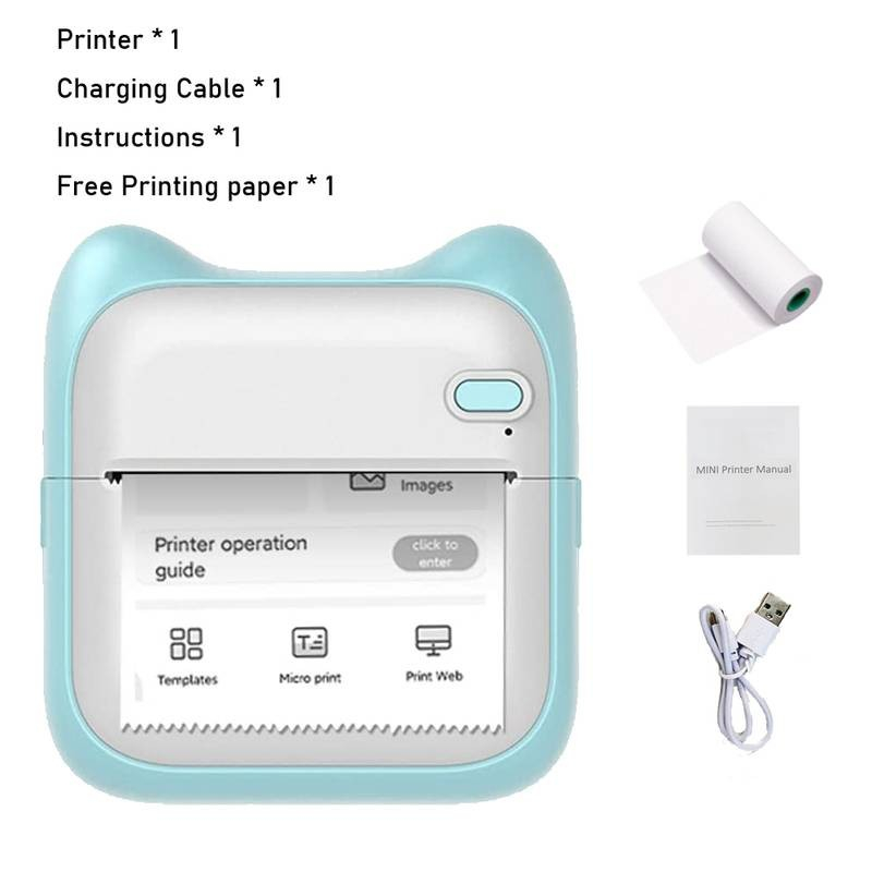 Amusingtao Thermodrucker Tragbar - Bluetooth Mini Drucker Mit 13 Papierrollen