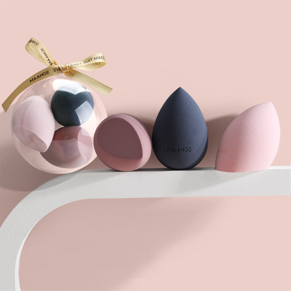 Image of (3er Set) Make Up Beauty Blender Weiche Kosmetikschwämme in Verschiedenen Grössen - Rosa / Blau bei Apfelkiste.ch
