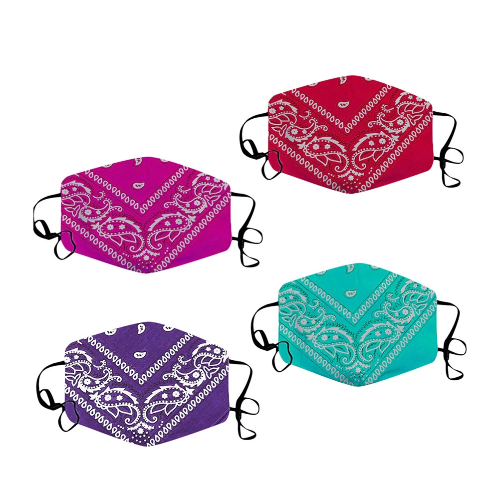 Image of (4er Set) Wiederverwendbare Stoff Mundschutz Hygiene Atemschutzmaske Staubschutzmaske - Style 2 bei Apfelkiste.ch