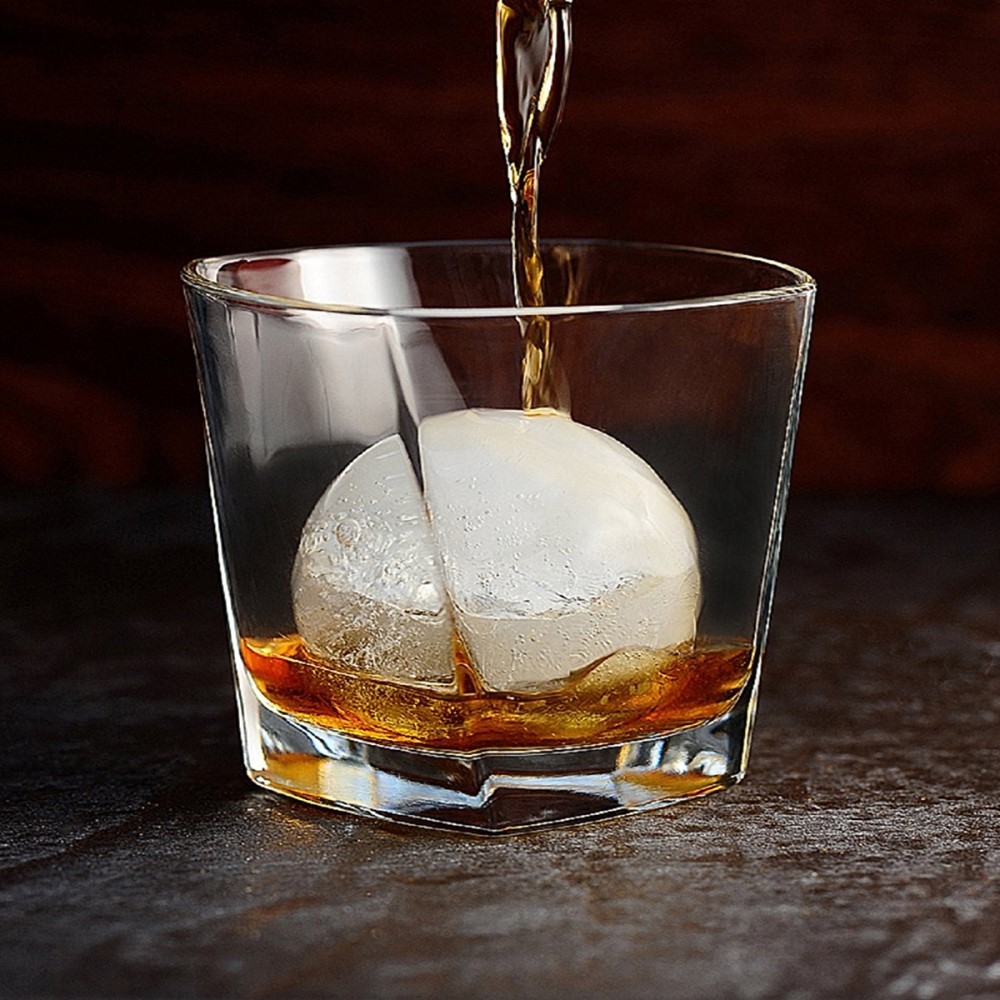 Silikon Eiswürfelform - 6 Cm Große Eiskugeln, BPA-frei, 4-fach, Stapelbar
