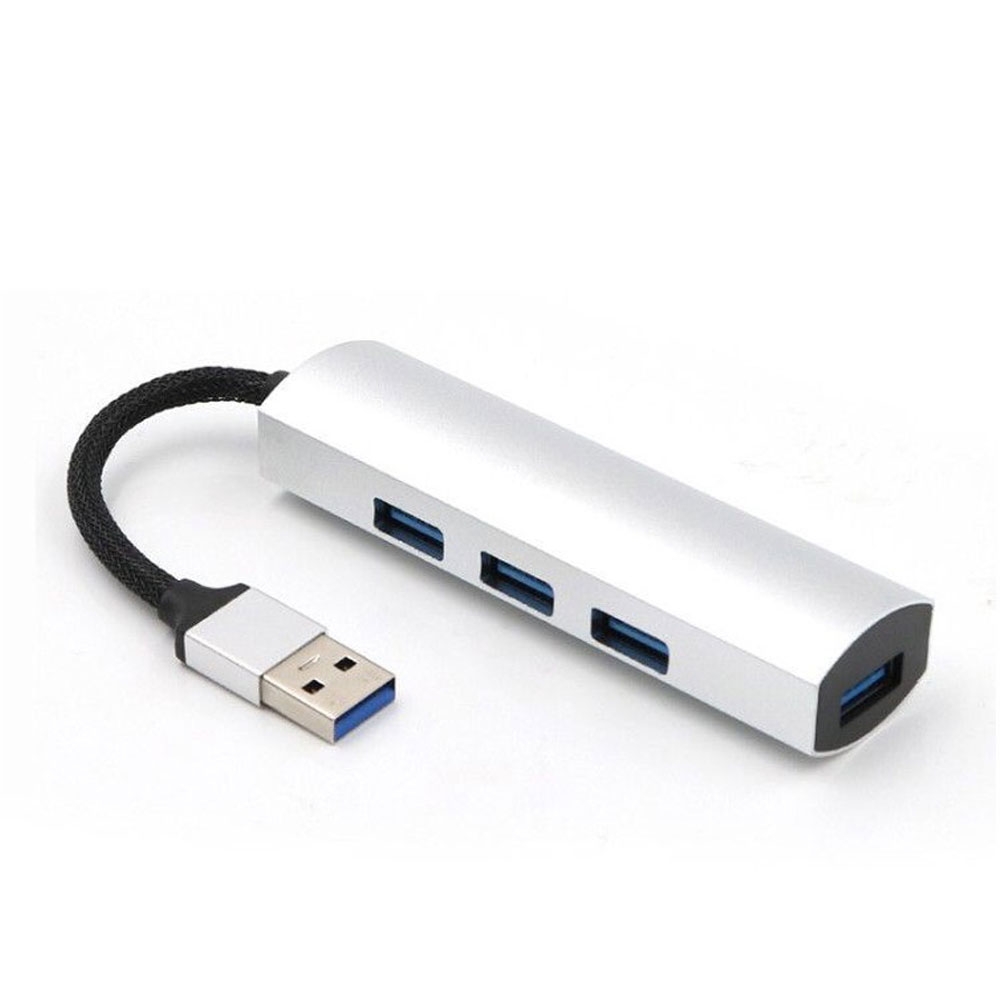 Image of 4-Port USB 3.0 Highspeed Aluminium Hub im edlen Design - Silber bei Apfelkiste.ch