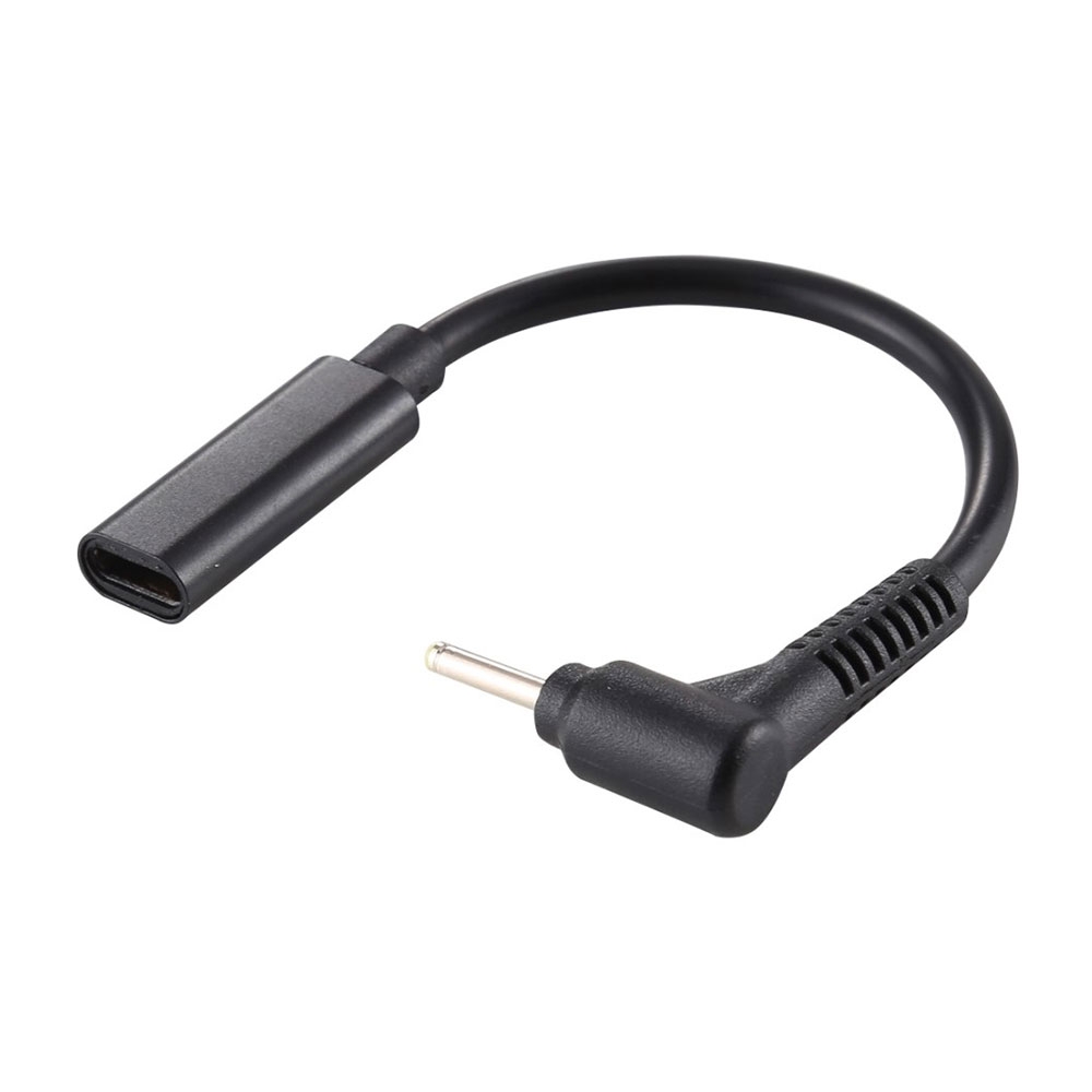 (14cm) 5.5x0.7mm Hohlstecker Adapter Kabel für USB C Ladekabel - Schwarz
