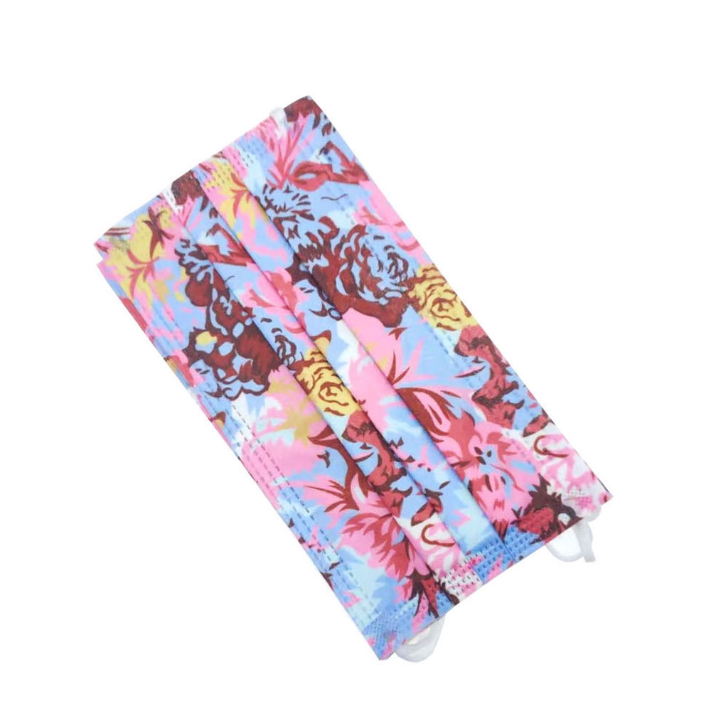 Image of (50er Set) Einweg Mundschutz Hygiene Atemschutzmaske (Einheitsgrösse) - Blumen bei Apfelkiste.ch