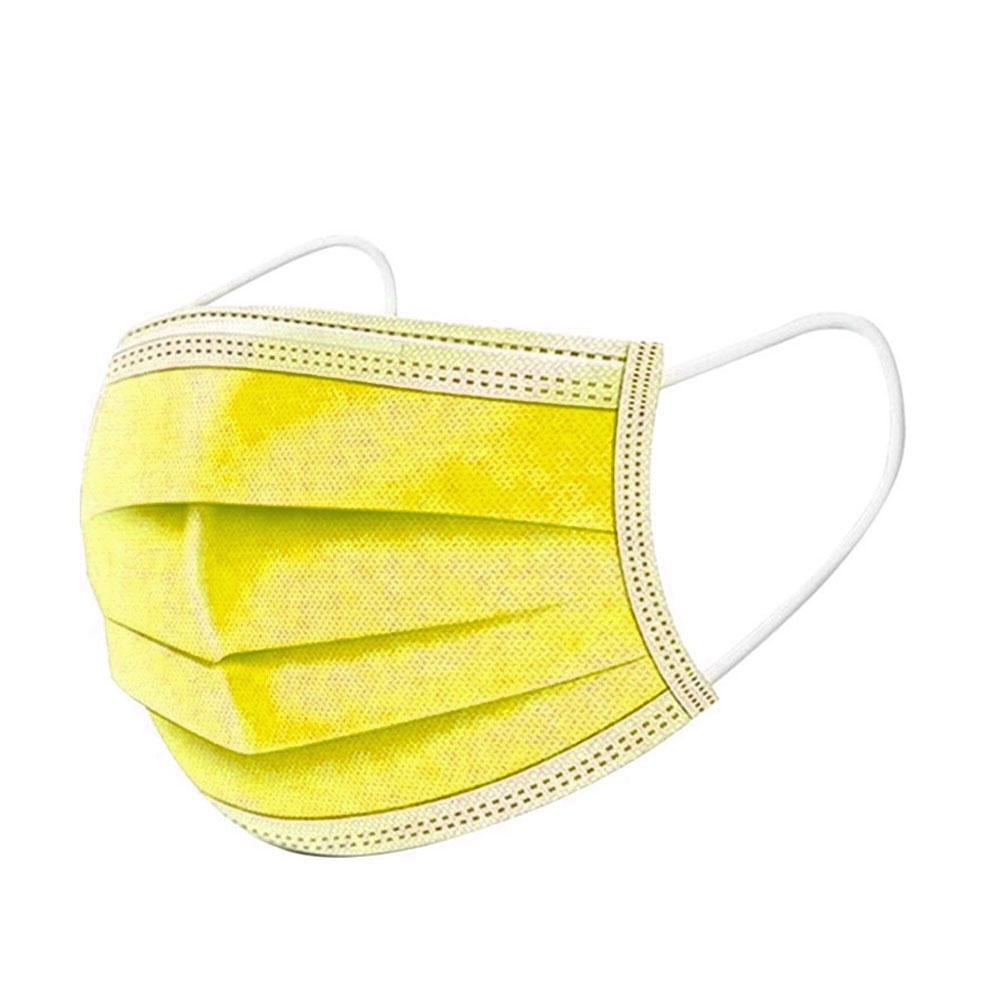 Image of (50er Set) Einweg Mundschutz Hygiene Atemschutzmaske (Einheitsgrösse) - Gelb bei Apfelkiste.ch