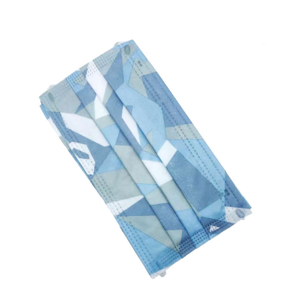 Image of (50er Set) Einweg Mundschutz Hygiene Atemschutzmaske (Einheitsgrösse) - Geometrische Form bei Apfelkiste.ch