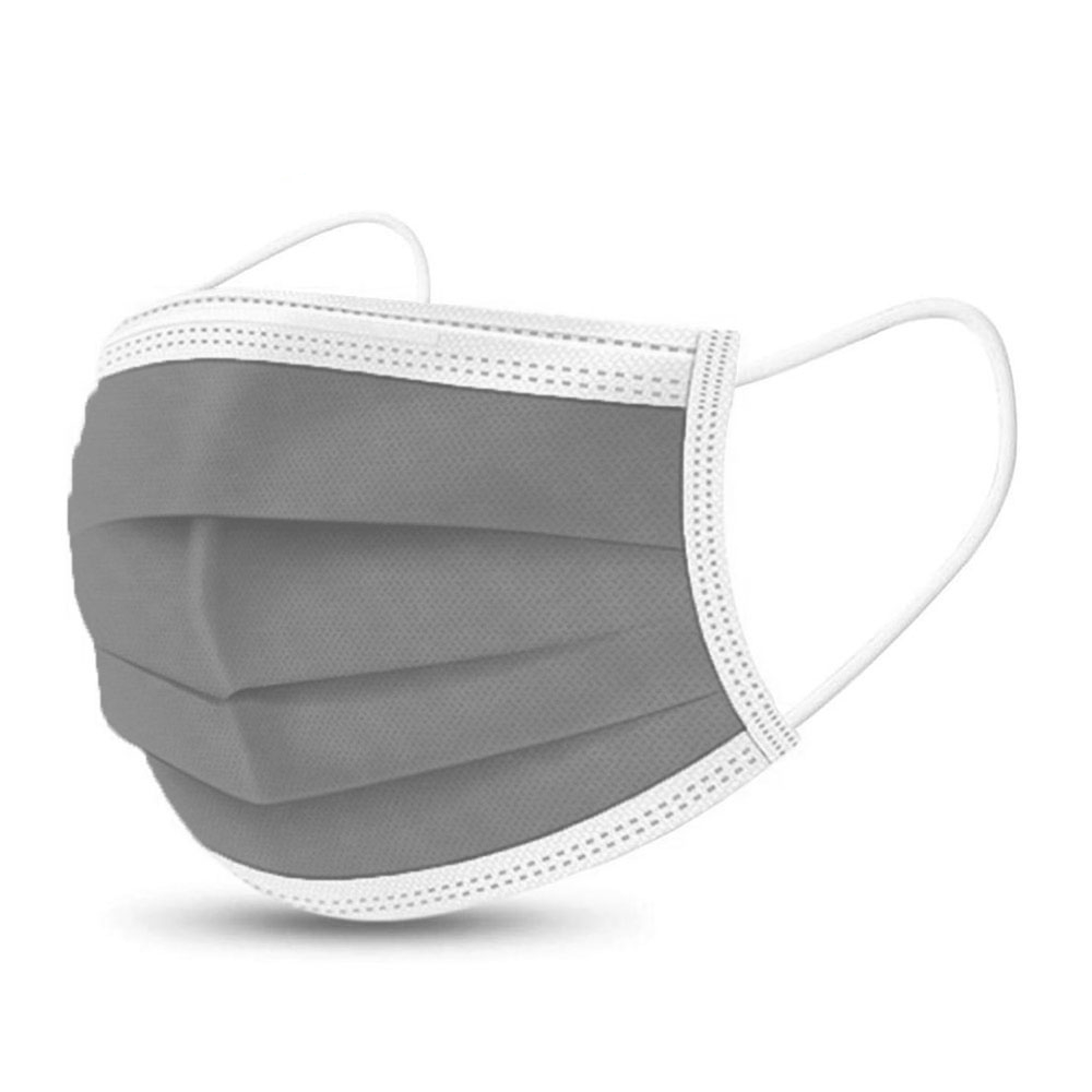 Image of (50er Set) Einweg Mundschutz Hygiene Atemschutzmaske (Einheitsgrösse) - Grau bei Apfelkiste.ch