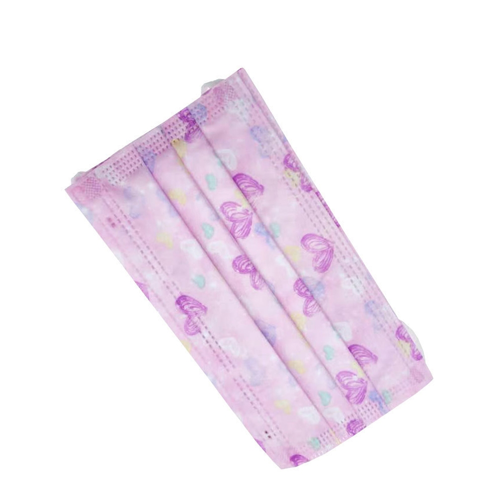 Image of (50er Set) Einweg Mundschutz Hygiene Atemschutzmaske (Einheitsgrösse) - Herzen (Rosa) bei Apfelkiste.ch