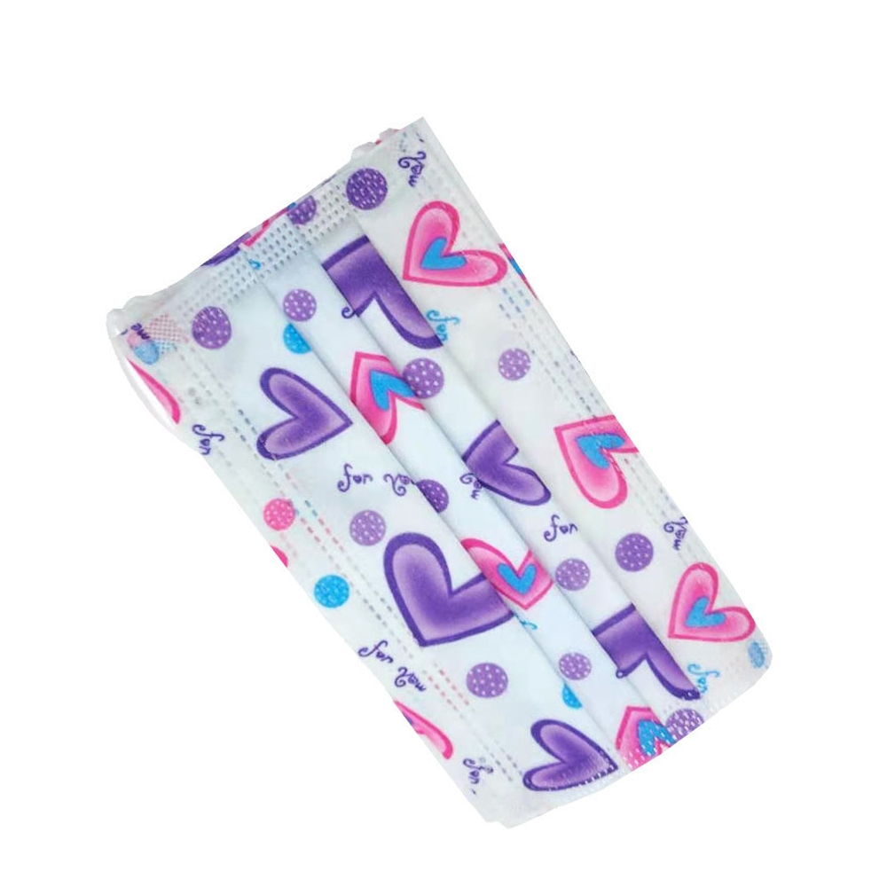 Image of (50er Set) Einweg Mundschutz Hygiene Atemschutzmaske (Einheitsgrösse) - Herzen bei Apfelkiste.ch