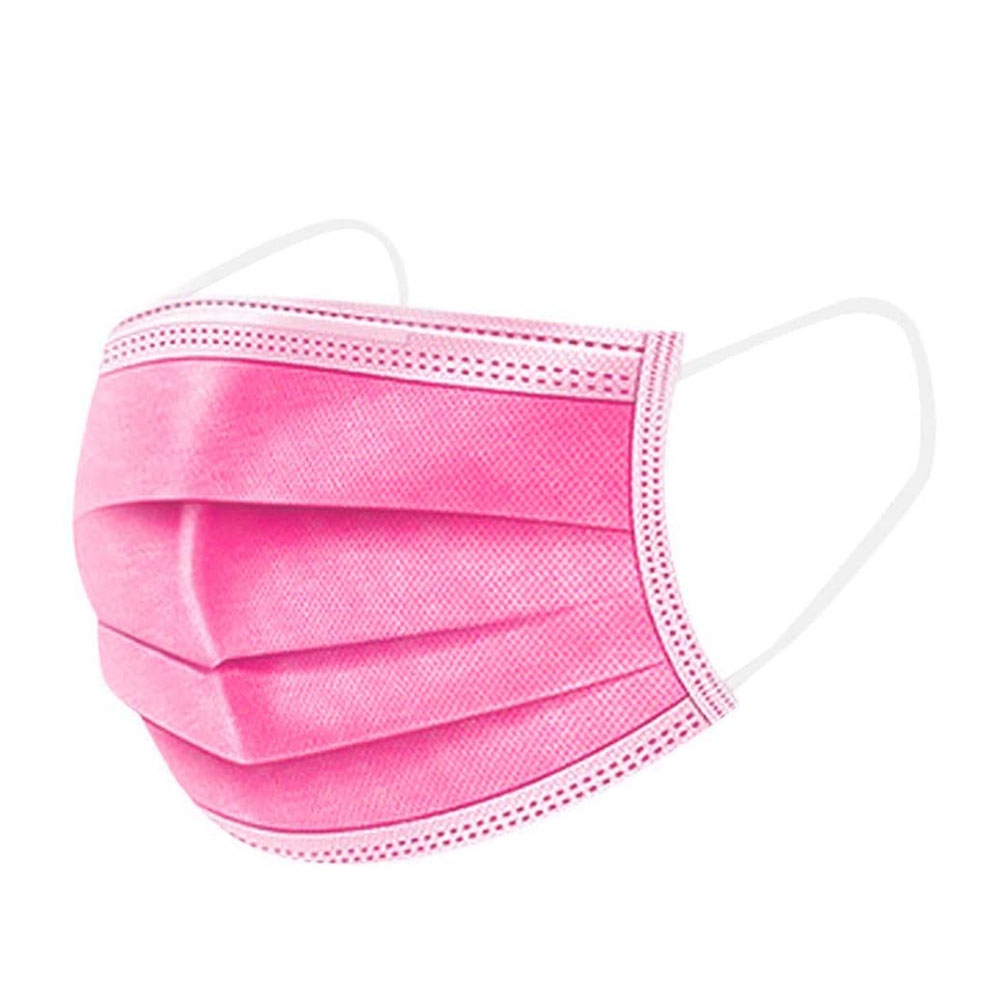 Image of (50er Set) Einweg Mundschutz Hygiene Atemschutzmaske (Einheitsgrösse) - Pink bei Apfelkiste.ch