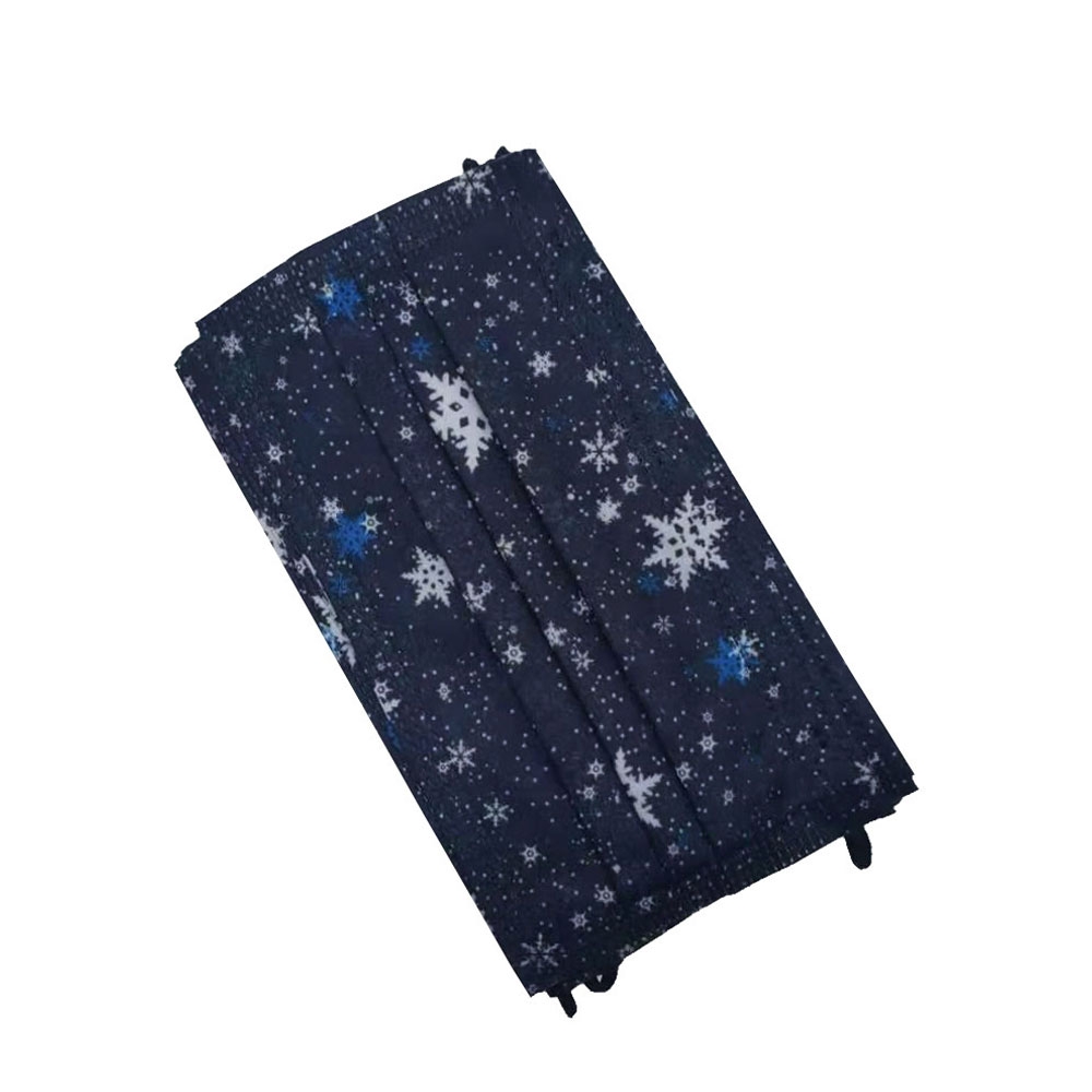 Image of (50er Set) Einweg Mundschutz Hygiene Atemschutzmaske (Einheitsgrösse) - Schneeflocken bei Apfelkiste.ch