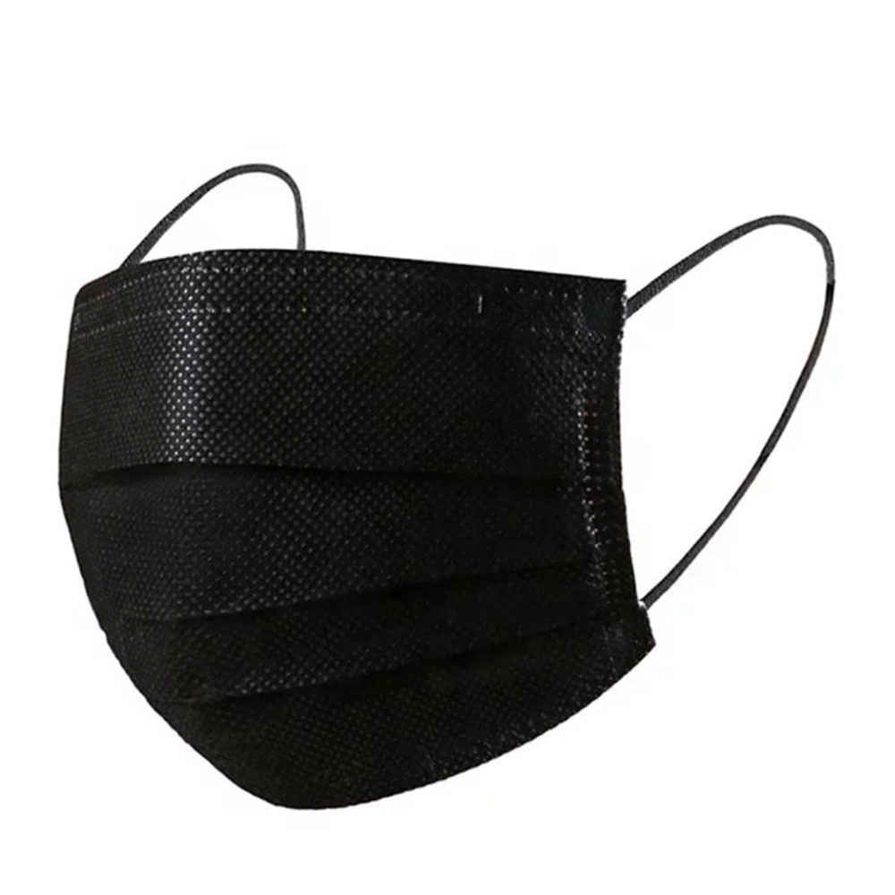 Image of (50er Set) Einweg Mundschutz Hygiene Atemschutzmaske (Einheitsgrösse) - Schwarz bei Apfelkiste.ch