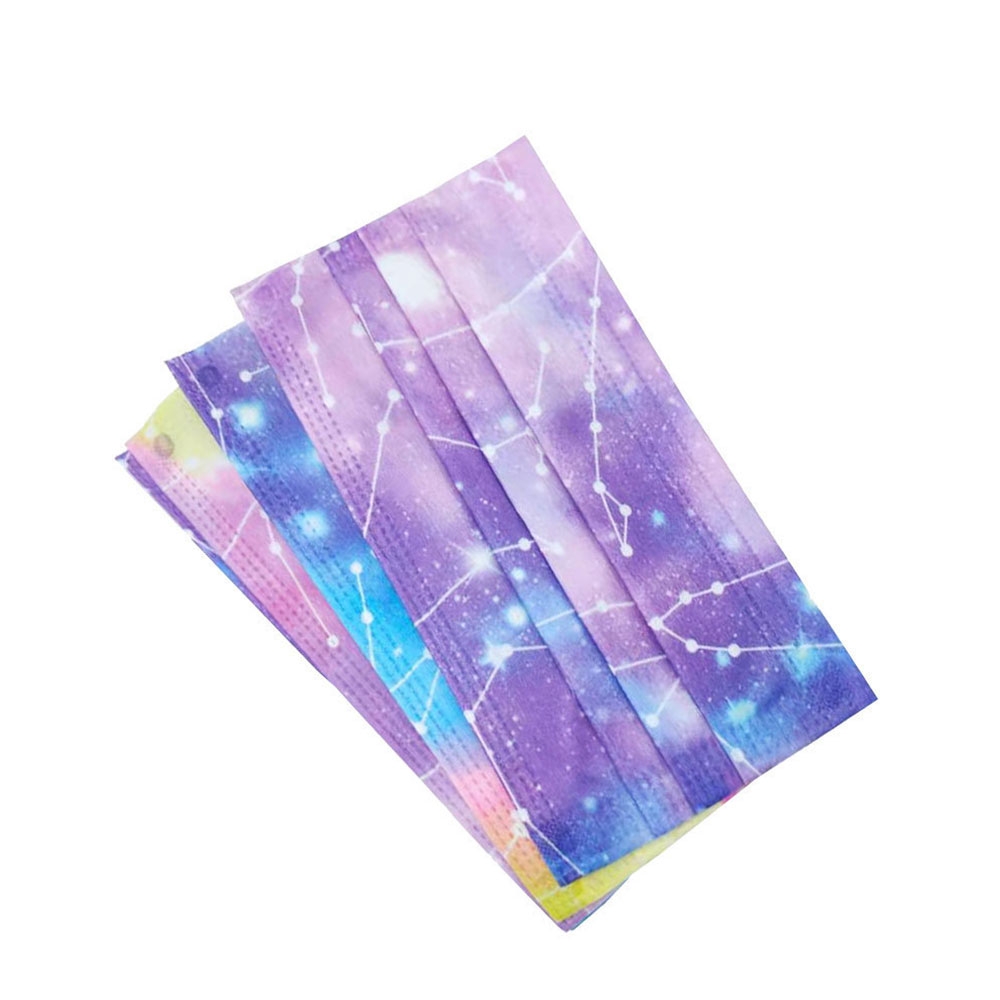 Image of (50er Set) Einweg Mundschutz Hygiene Atemschutzmaske (Einheitsgrösse) - Sternenbild (Bunt) bei Apfelkiste.ch