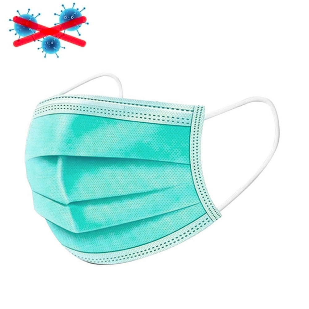 (50er Set) Einweg Mundschutz Hygiene Atemschutzmaske Staubschutzmaske (Einheitsgrösse) - Türkis