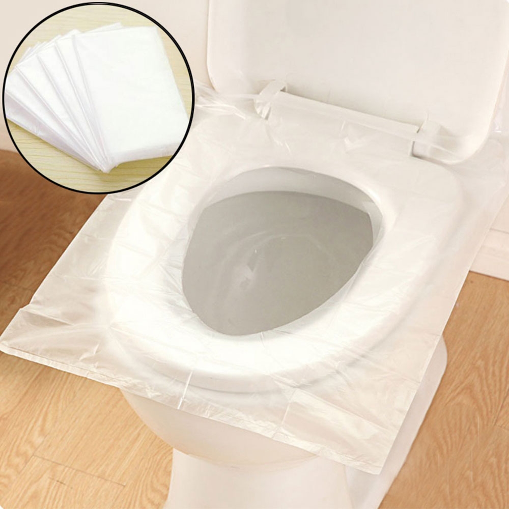 (25er Set) Einweg Hygiene WC Toiletten Auflage Klobrillen Abdeckung -  Transparent