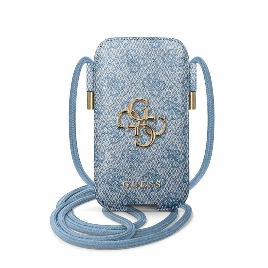 Image of Guess - 6.7" Necklace Handy Tasche Pouch Case 4G Script Metall Logo (GUPHL4GMGBL) - Blau bei Apfelkiste.ch