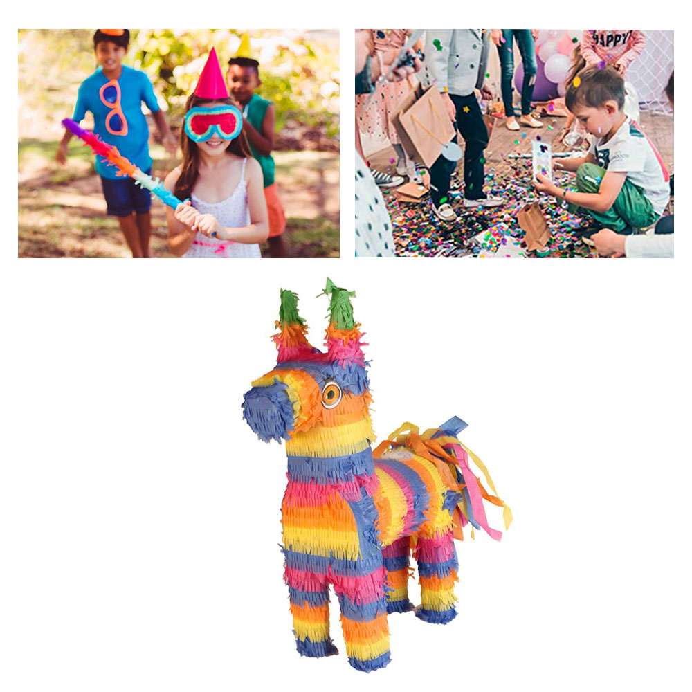 Image of (55x36cm) Befüllbare Papier Pinata Kinder Geburtstags Deko Party Spielzeug - Esel bei Apfelkiste.ch