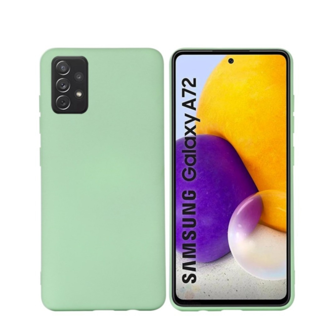Image of Samsung Galaxy A72 / A72 5G Silikon Case Hülle - Grün bei Apfelkiste.ch