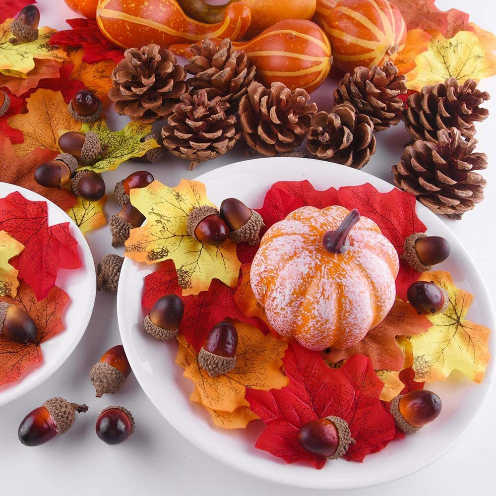 4 Stück Herbst Ernte Matte Ahornblatt Kürbis Muster Tisch - Temu